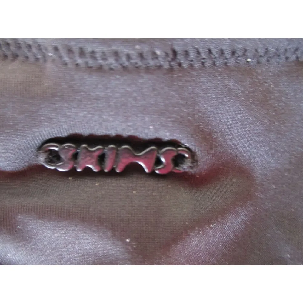 Nwt SKIMS Signature Swim Thong Bikini Bottom Onyx Black Size M